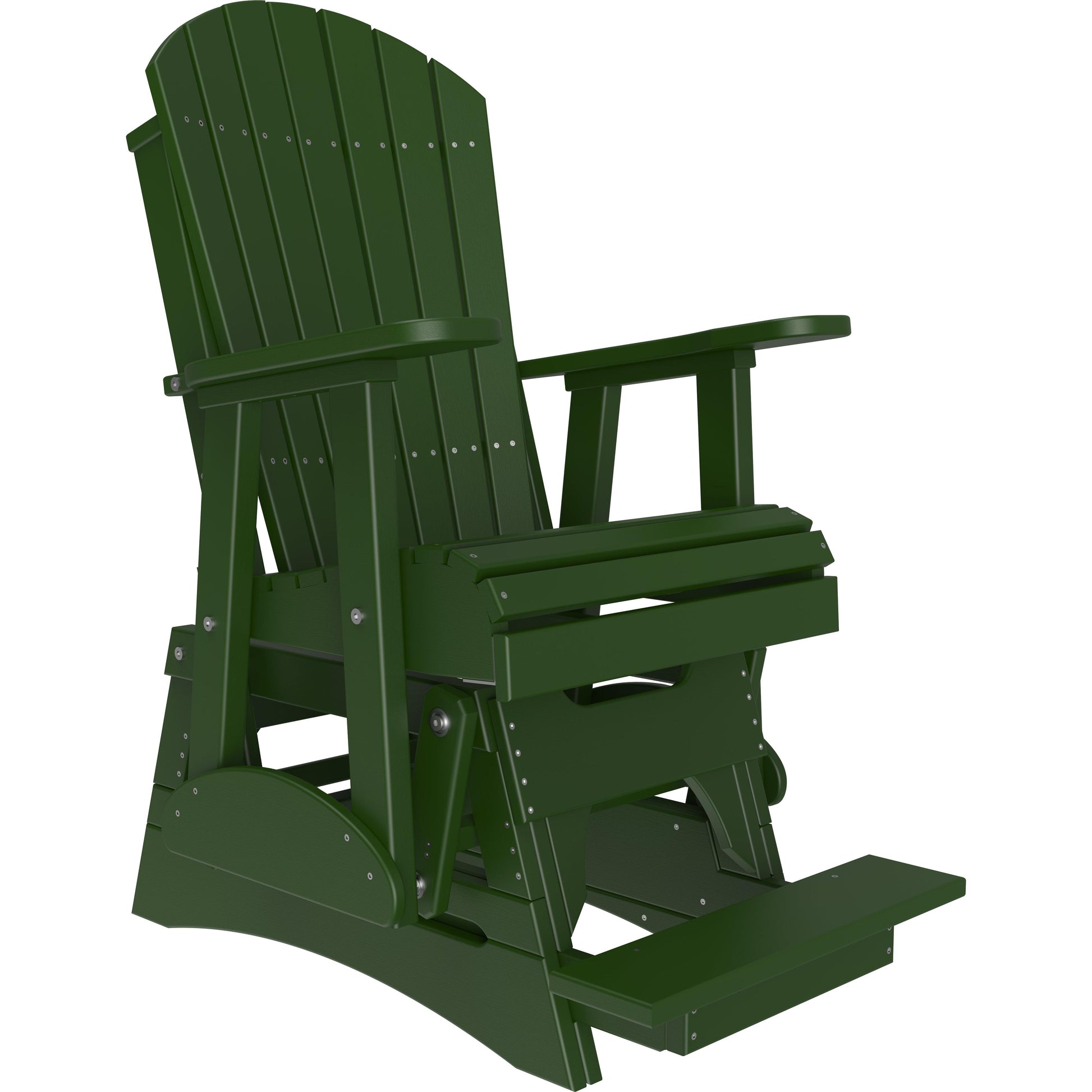 LC2APBAGG-LuxCraft-2' Adirondack Balcony Glider-Green-Pangaea Patio