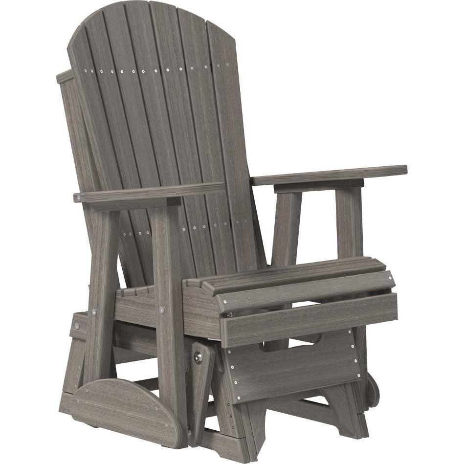 LC2APGCG-LuxCraft-2' Adirondack Glider-Brazilian Walnut Black-Pangaea Patio