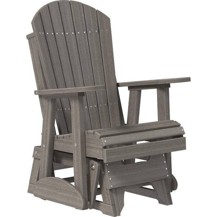 LC2APGCG-LuxCraft-2' Adirondack Glider-Brazilian Walnut Black-Pangaea Patio