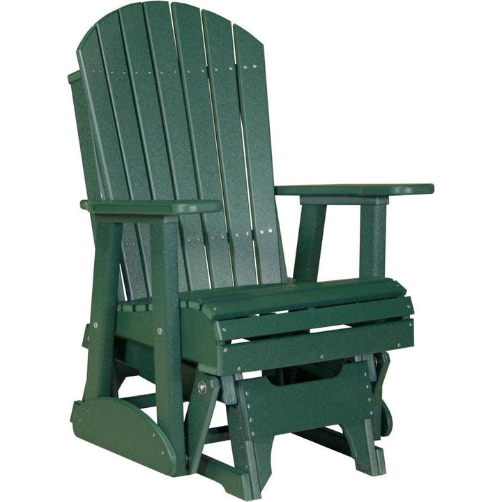 LC2APGG-LuxCraft-2' Adirondack Glider-Green-Pangaea Patio