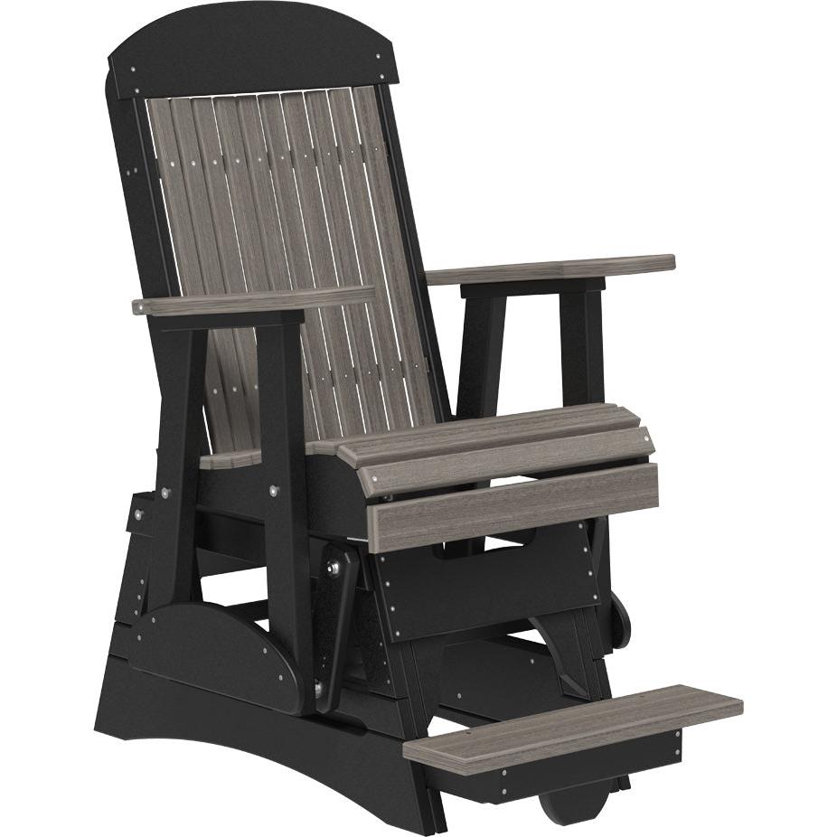 LC2CPBAGCGB-LuxCraft-2' Classic Balcony Glider-Coastal Gray-Pangaea Patio