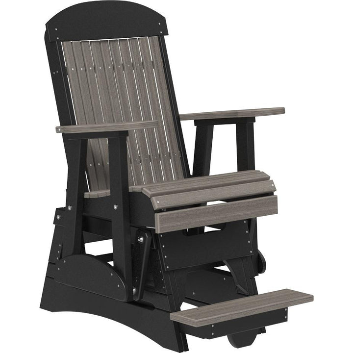LC2CPBAGCGB-LuxCraft-2' Classic Balcony Glider-Coastal Gray-Pangaea Patio