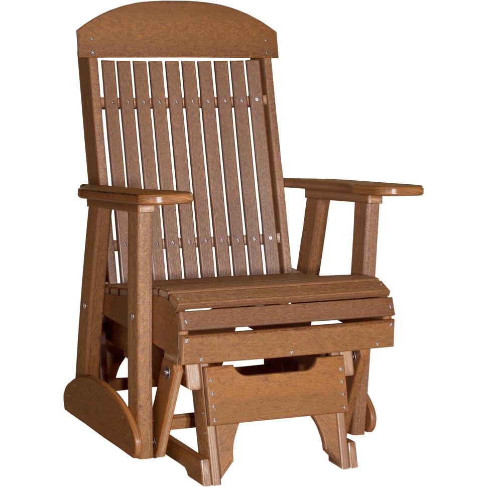LC2CPGAM-LuxCraft-2' Classic Glider-Antique Mahogany-Pangaea Patio