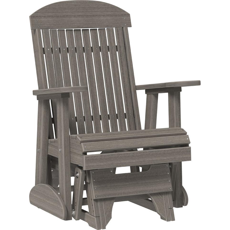 LC2CPGCG-LuxCraft-2' Classic Glider-Brazilian Walnut Black-Pangaea Patio