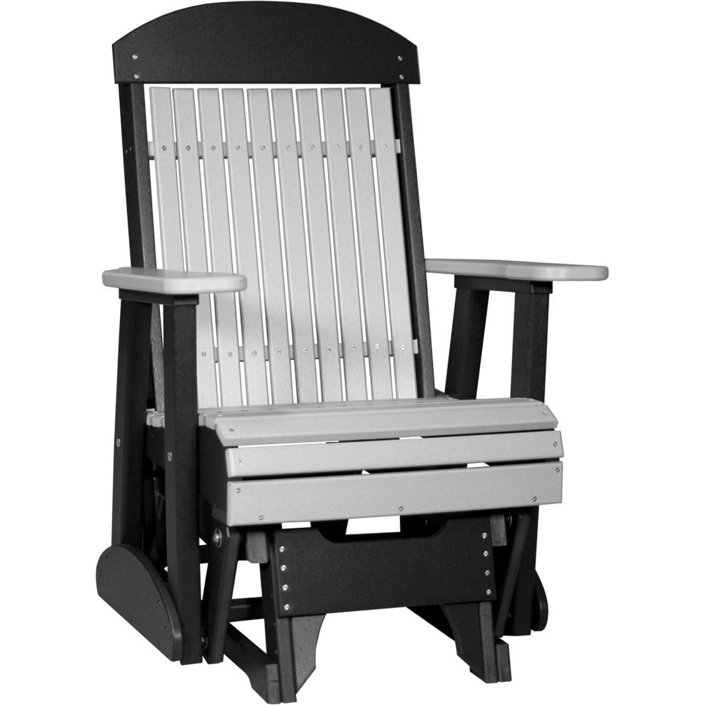 LC2CPGDGB-LuxCraft-2' Classic Glider-Dove Gray Black-Pangaea Patio