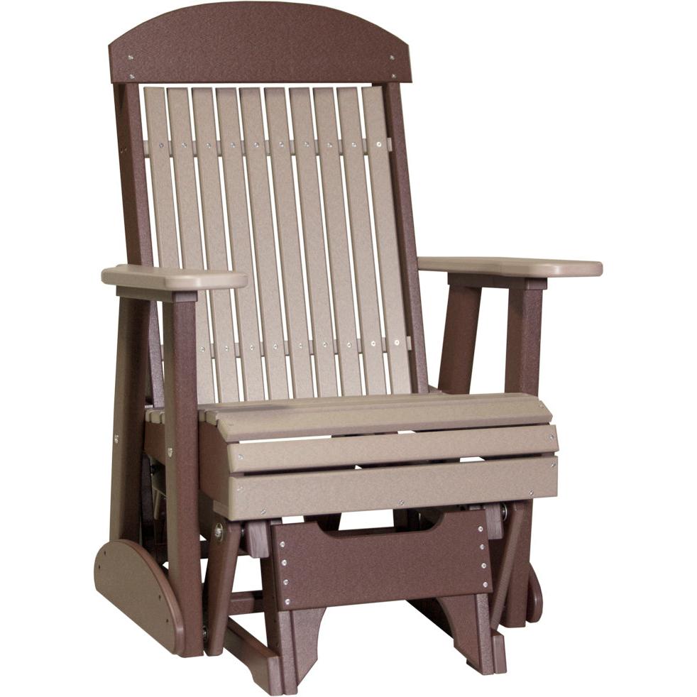 LC2CPGWWCBR-LuxCraft-2' Classic Glider-Weatherwood Chestnut Brown-Pangaea Patio