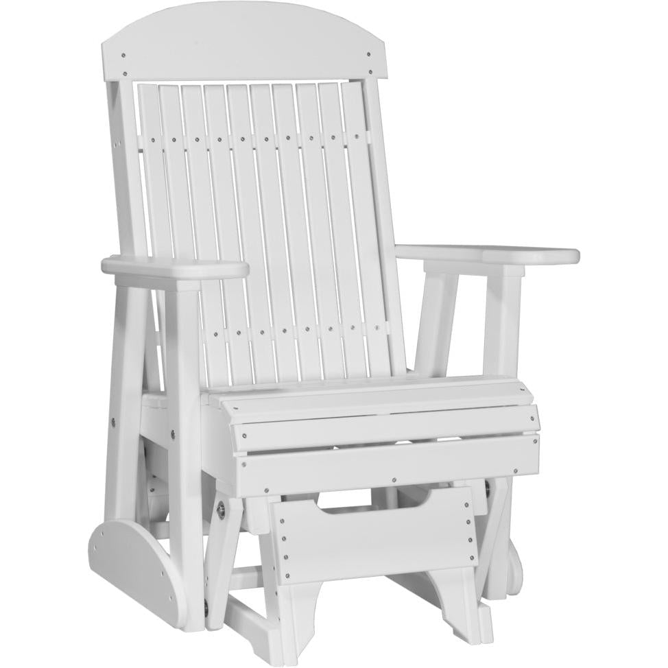 LC2CPGW-LuxCraft-2' Classic Glider-White-Pangaea Patio