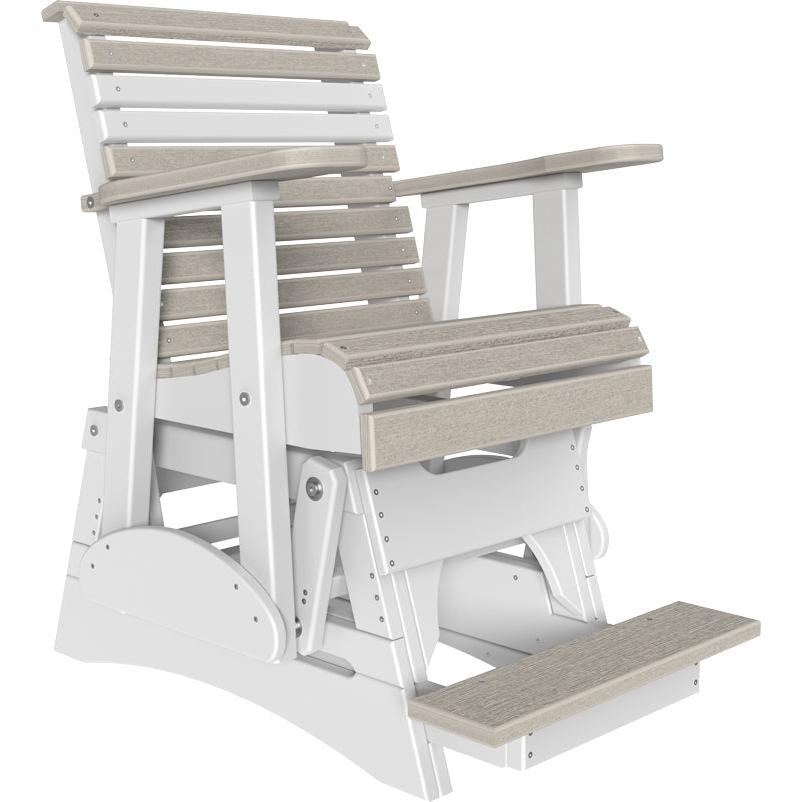 LC2PPBAGBIW-LuxCraft-2' Plain Balcony Glider-Birch White-Pangaea Patio