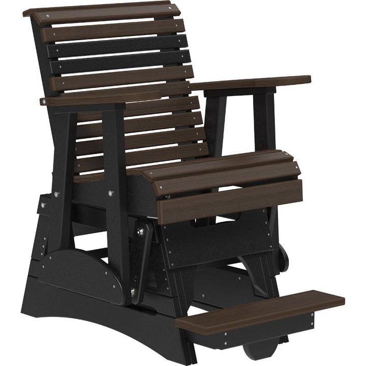 LC2PPBAGBZWB-LuxCraft-2' Plain Balcony Glider-Coastal Gray Black-Pangaea Patio