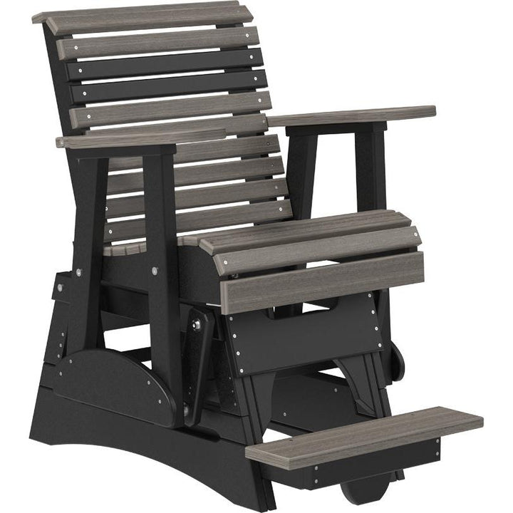 LC2PPBAGCGB-LuxCraft-2' Plain Balcony Glider-Coastal Gray-Pangaea Patio