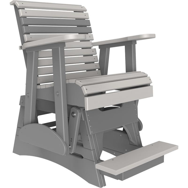 LC2PPBAGDGS-LuxCraft-2' Plain Balcony Glider-Dove Gray Slate-Pangaea Patio