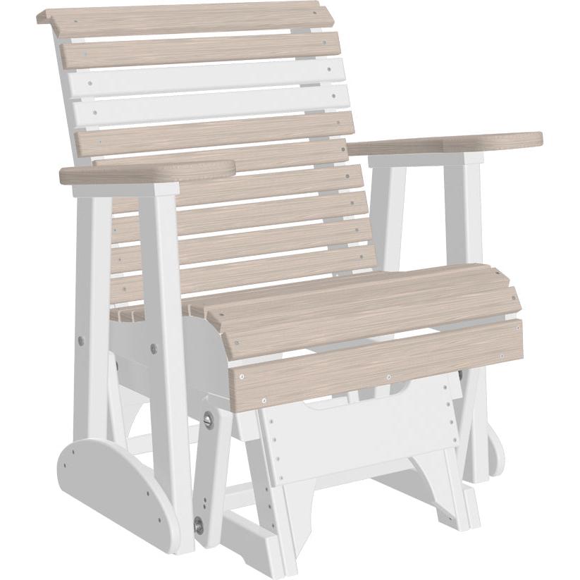 LC2PPGBIW-LuxCraft-2' Plain Glider-Birch White-Pangaea Patio