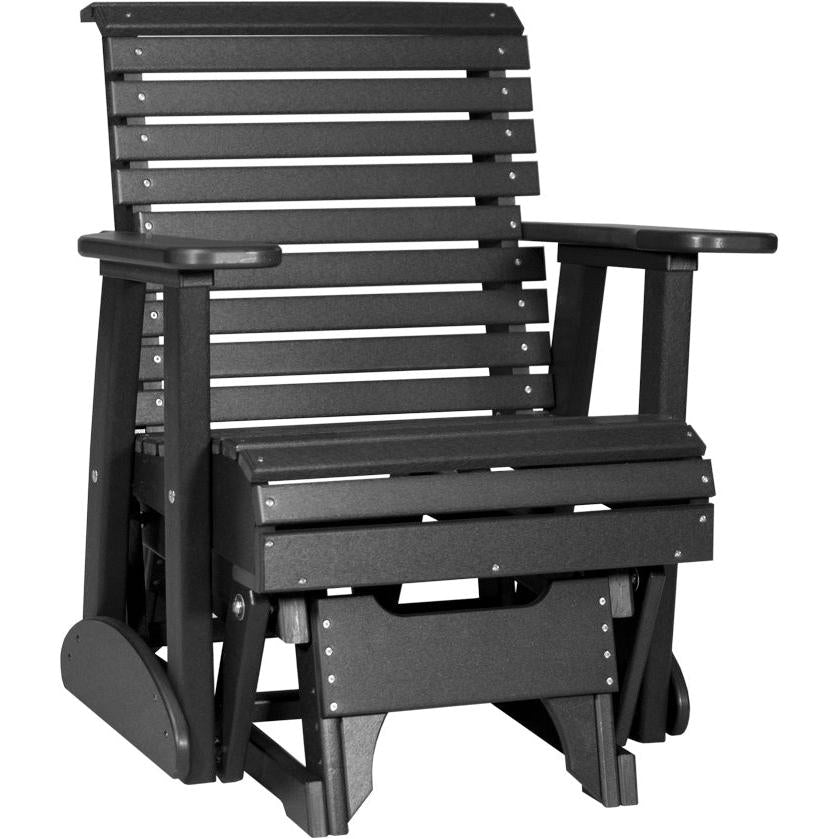 LC2PPGBK-LuxCraft-2' Plain Glider-Black-Pangaea Patio