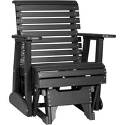 LC2PPGBK-LuxCraft-2' Plain Glider-Black-Pangaea Patio