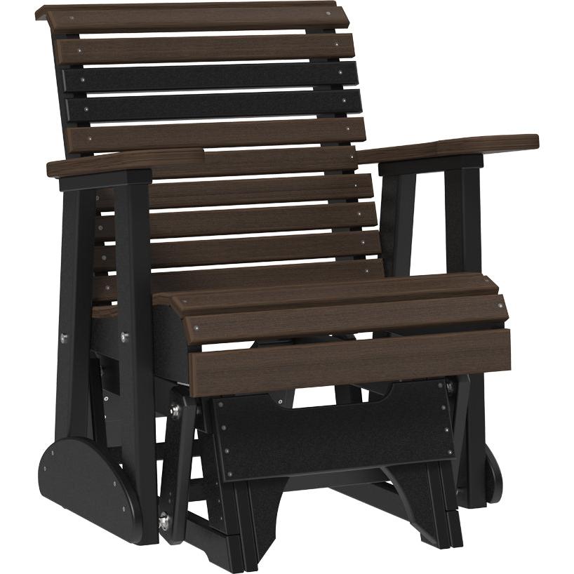 LC2PPGBZWB-LuxCraft-2' Plain Glider-Coastal Gray Black-Pangaea Patio