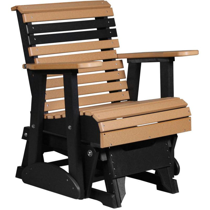 LC2PPGCB-LuxCraft-2' Plain Glider-Cedar Black-Pangaea Patio