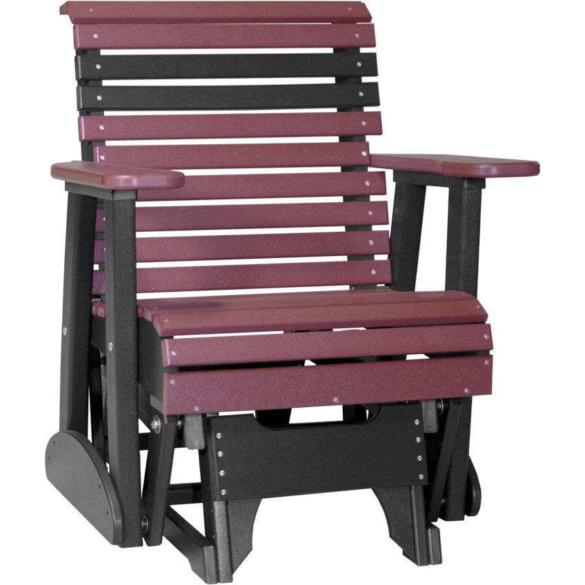 LC2PPGCHB-LuxCraft-2' Plain Glider-Cherrywood Black-Pangaea Patio