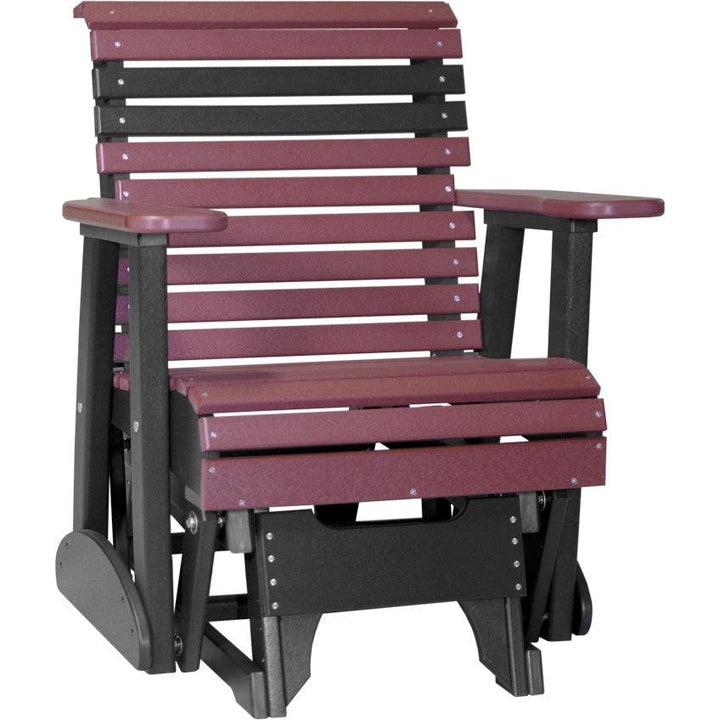 LC2PPGCHB-LuxCraft-2' Plain Glider-Cherrywood Black-Pangaea Patio