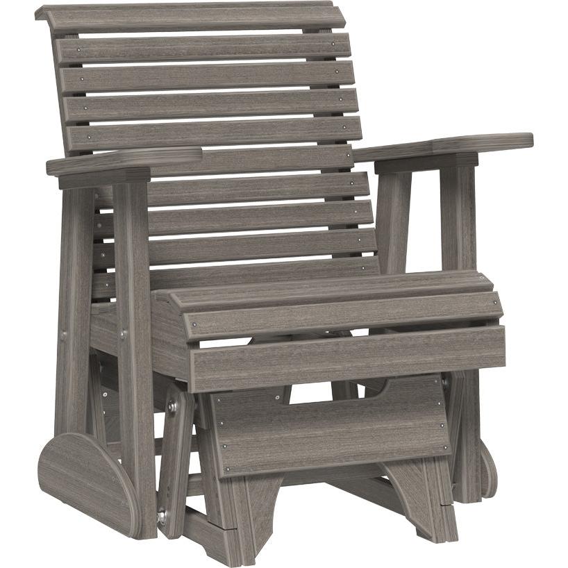 LC2PPGCG-LuxCraft-2' Plain Glider-Brazilian Walnut Black-Pangaea Patio