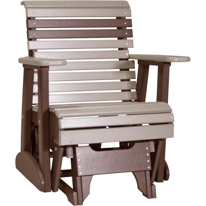 LC2PPGWWCBR-LuxCraft-2' Plain Glider-Weatherwood Chestnut Brown-Pangaea Patio