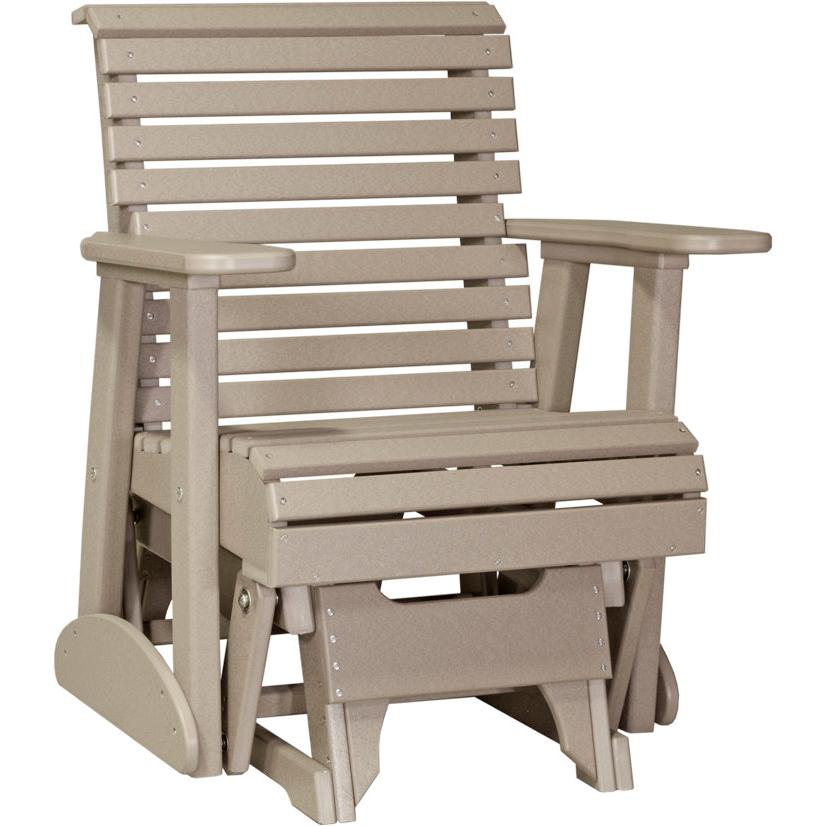 LC2PPGWW-LuxCraft-2' Plain Glider-Weatherwood-Pangaea Patio