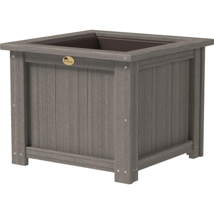 LCP24SPCG-LuxCraft-24" Square Planter-Brazilian Walnut Black-Pangaea Patio