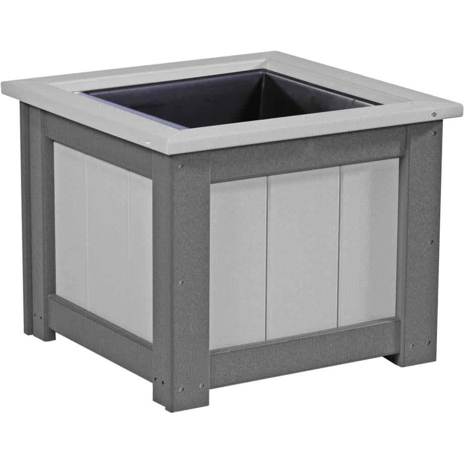 LCP24SPDGS-LuxCraft-24" Square Planter-Dove Gray Slate-Pangaea Patio
