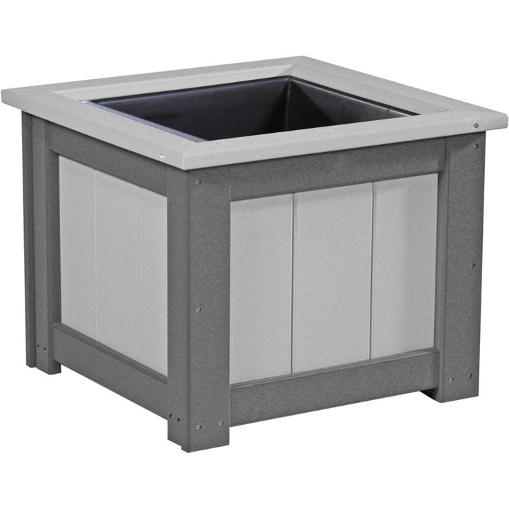 LCP24SPDGS-LuxCraft-24" Square Planter-Dove Gray Slate-Pangaea Patio