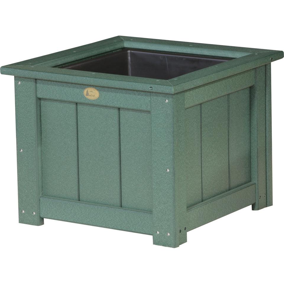 LCP24SPG-LuxCraft-24" Square Planter-Green-Pangaea Patio