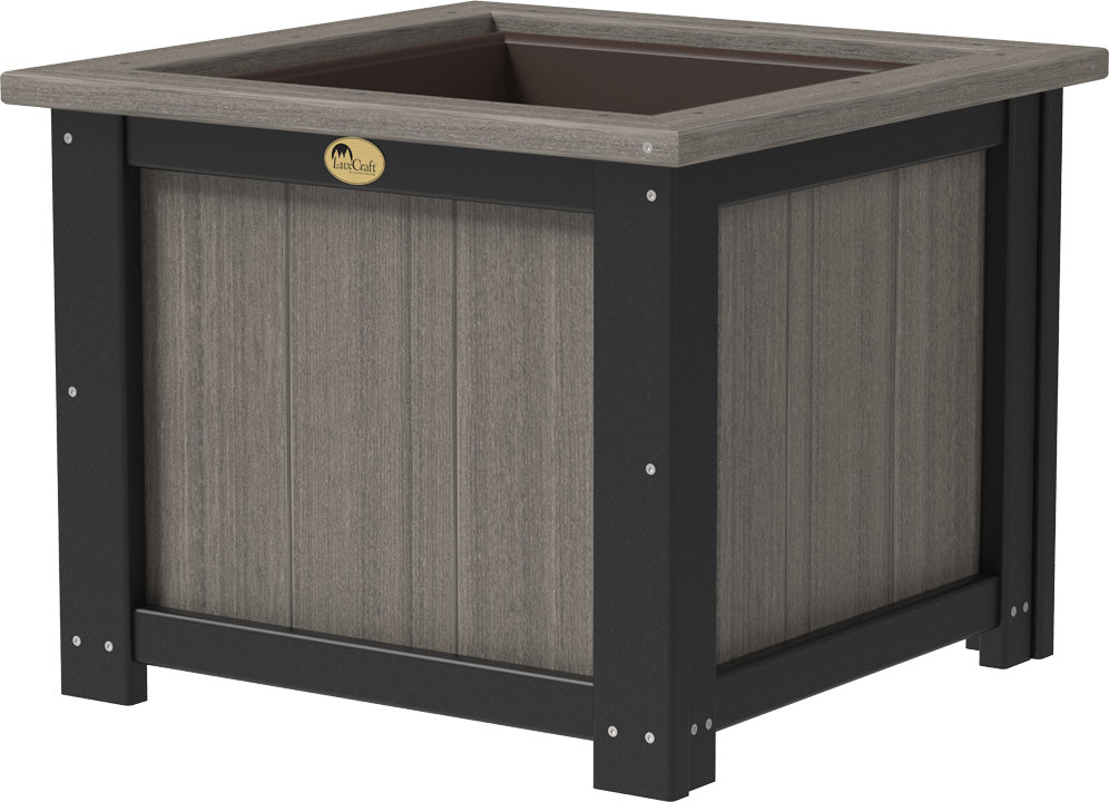 LCP24SPCGB-LuxCraft-24" Square Planter-Pangaea Patio