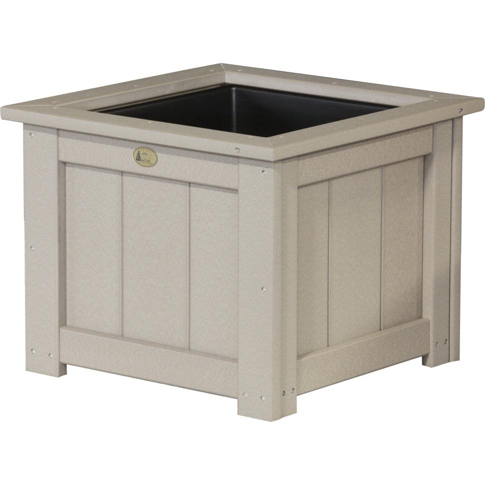 LCP24SPWW-LuxCraft-24" Square Planter-Weatherwood-Pangaea Patio