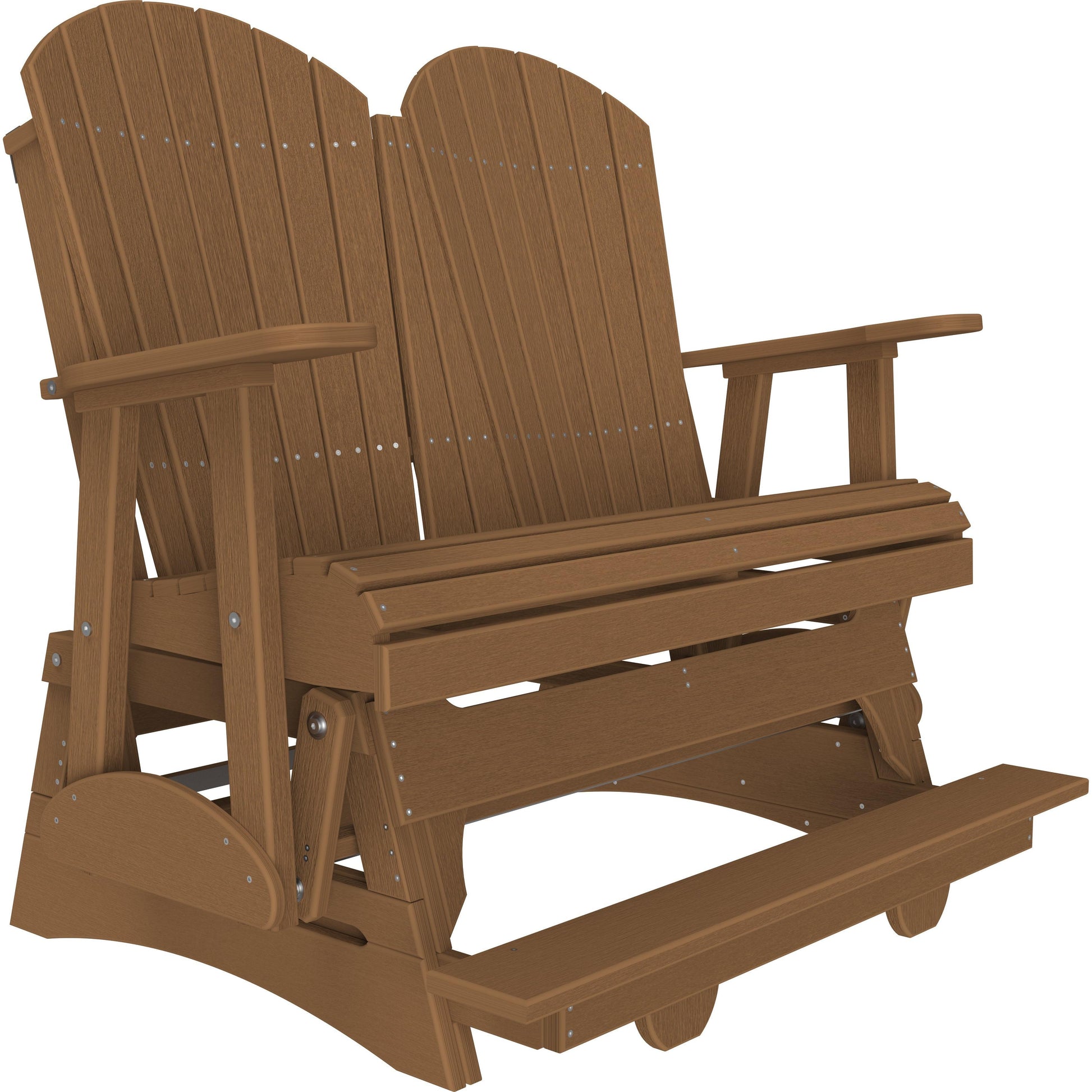 LC4APBAGAM-LuxCraft-4' Adirondack Balcony Glider-Antique Mahogany-Pangaea Patio