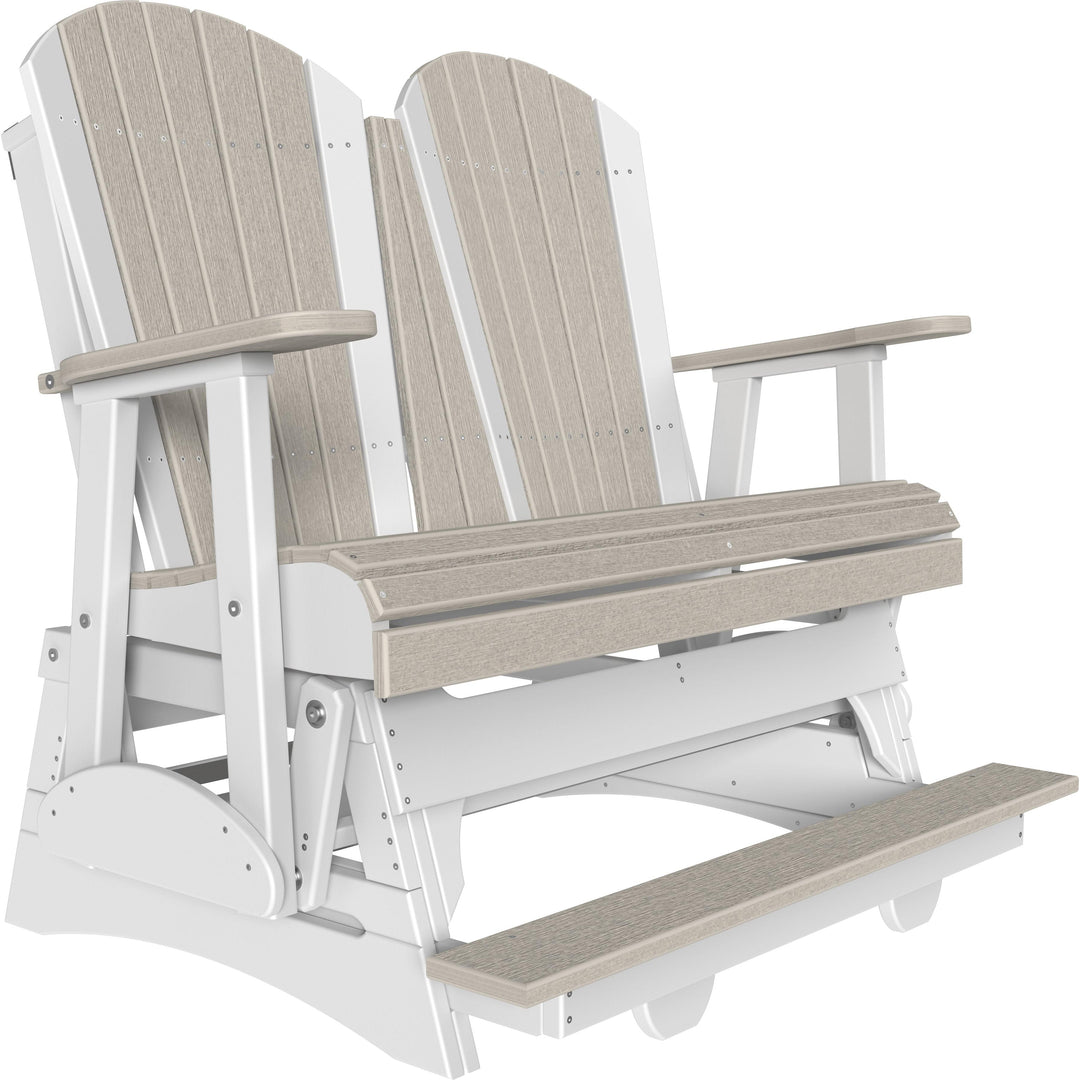 LC4APBAGBIW-LuxCraft-4' Adirondack Balcony Glider-Birch White-Pangaea Patio