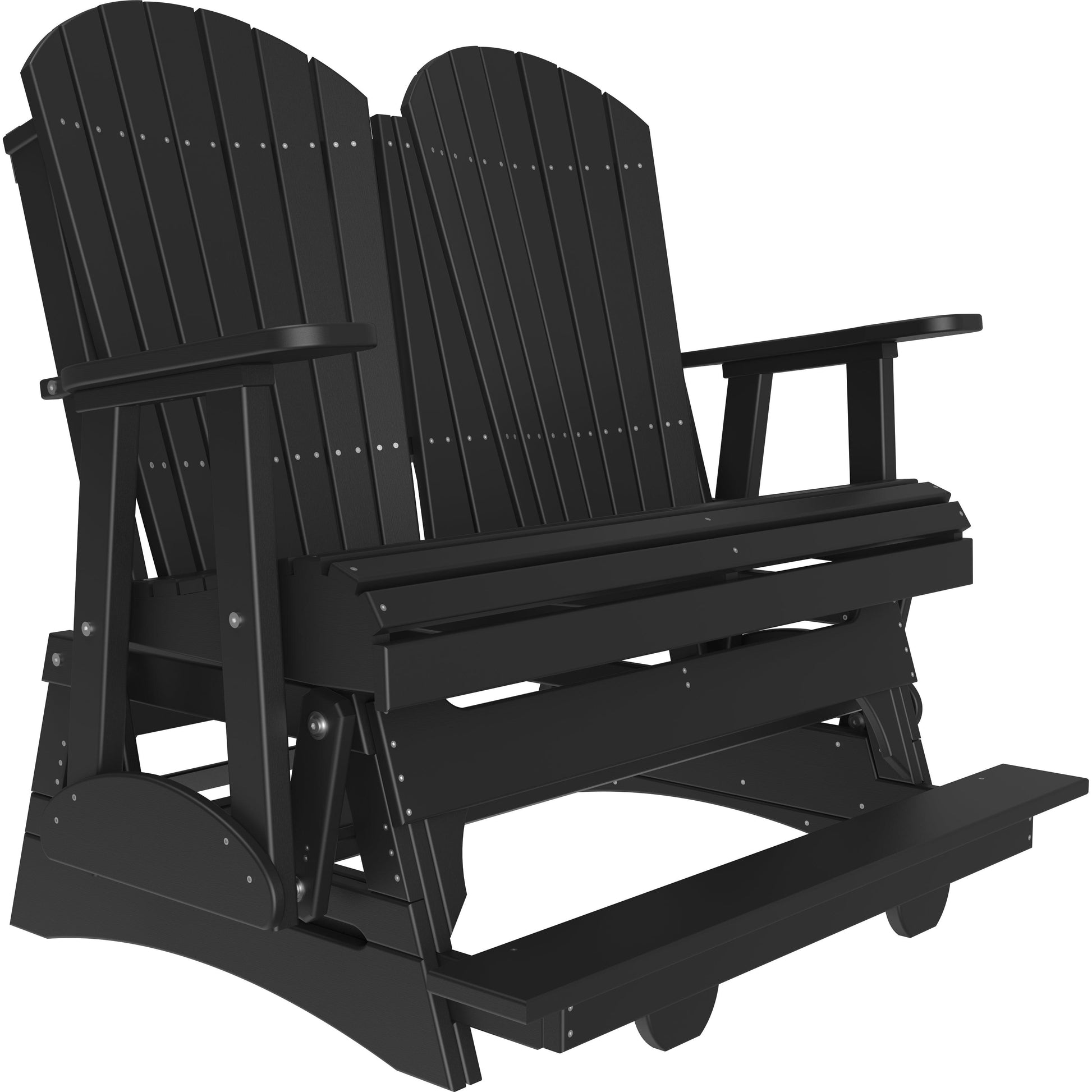 LC4APBAGBK-LuxCraft-4' Adirondack Balcony Glider-Black-Pangaea Patio