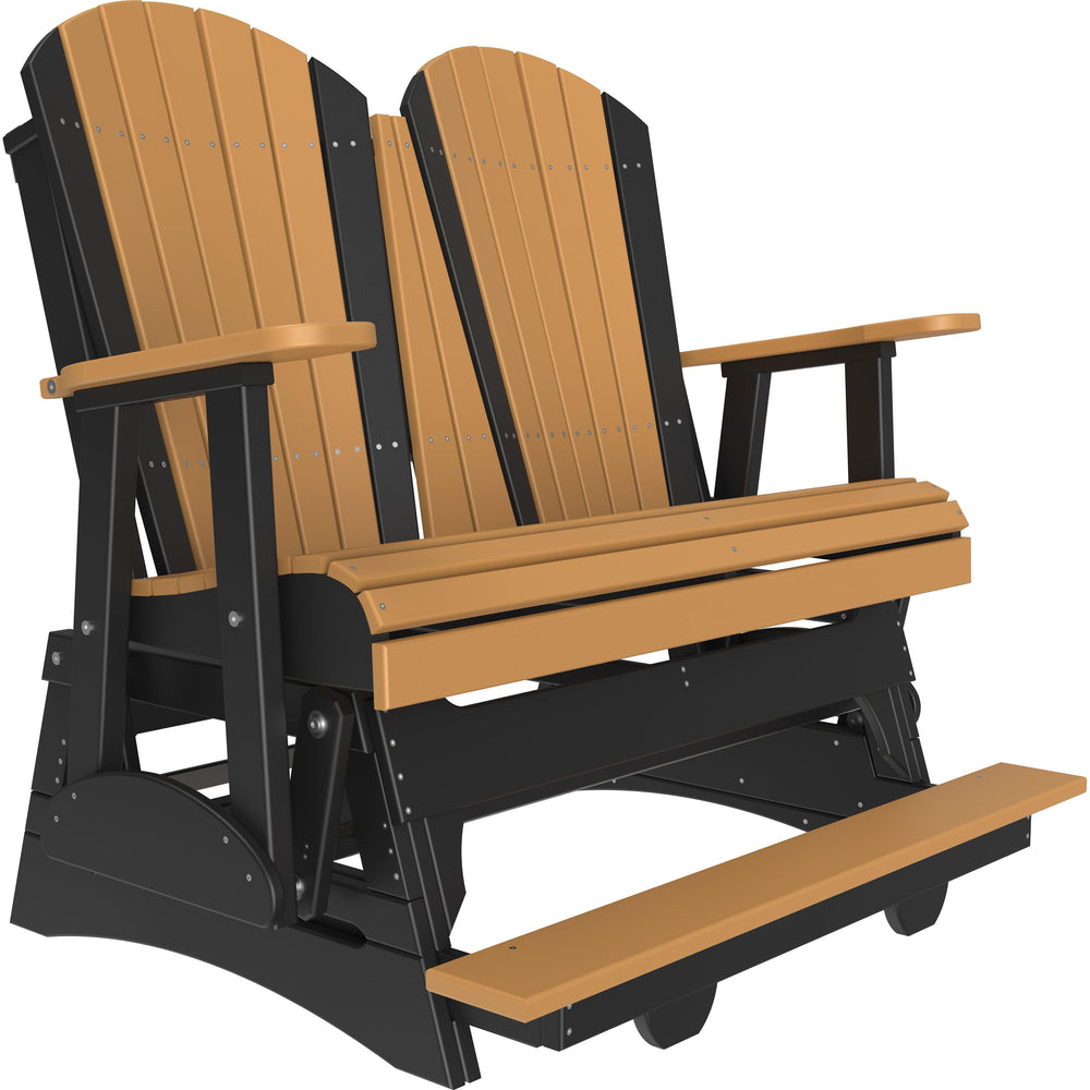 LC4APBAGCB-LuxCraft-4' Adirondack Balcony Glider-Cedar Black-Pangaea Patio