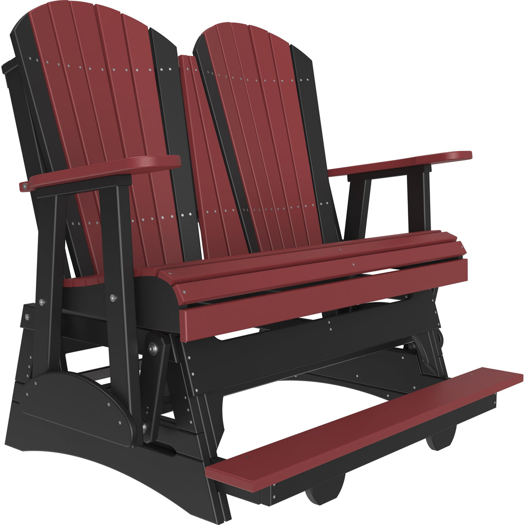 LC4APBAGCHB-LuxCraft-4' Adirondack Balcony Glider-Cherrywood Black-Pangaea Patio