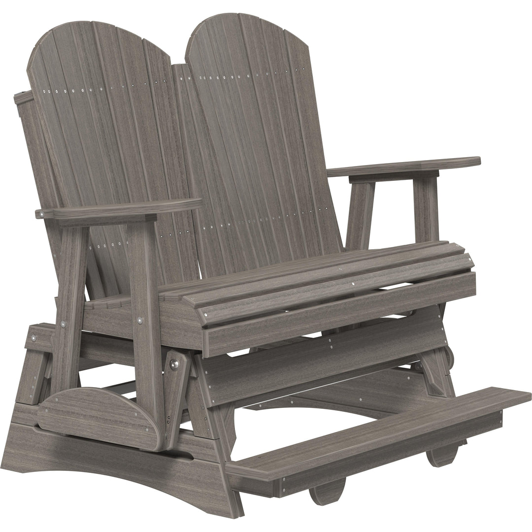 LC4APBAGCG-LuxCraft-4' Adirondack Balcony Glider-Brazilian Walnut Black-Pangaea Patio
