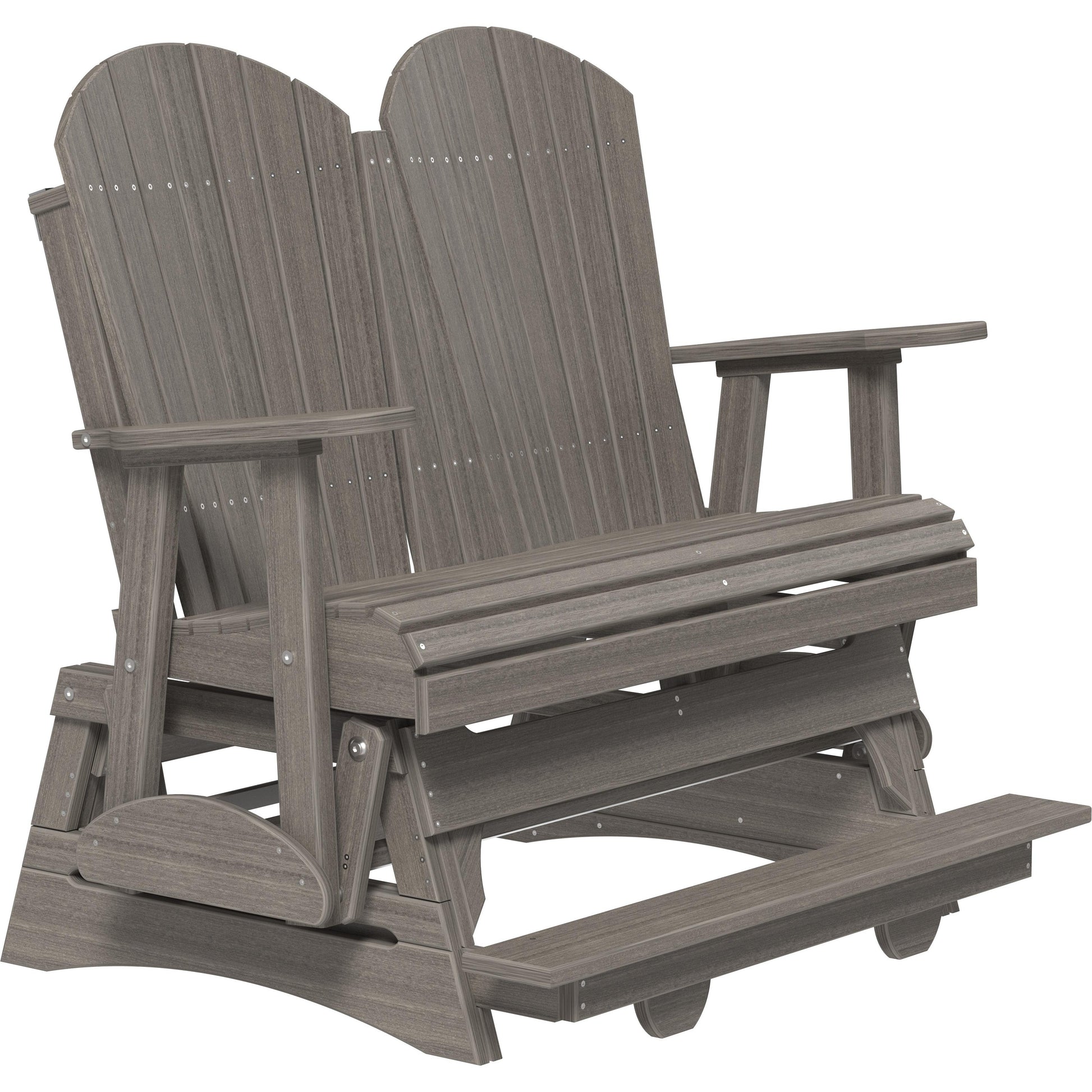 LC4APBAGCG-LuxCraft-4' Adirondack Balcony Glider-Brazilian Walnut Black-Pangaea Patio