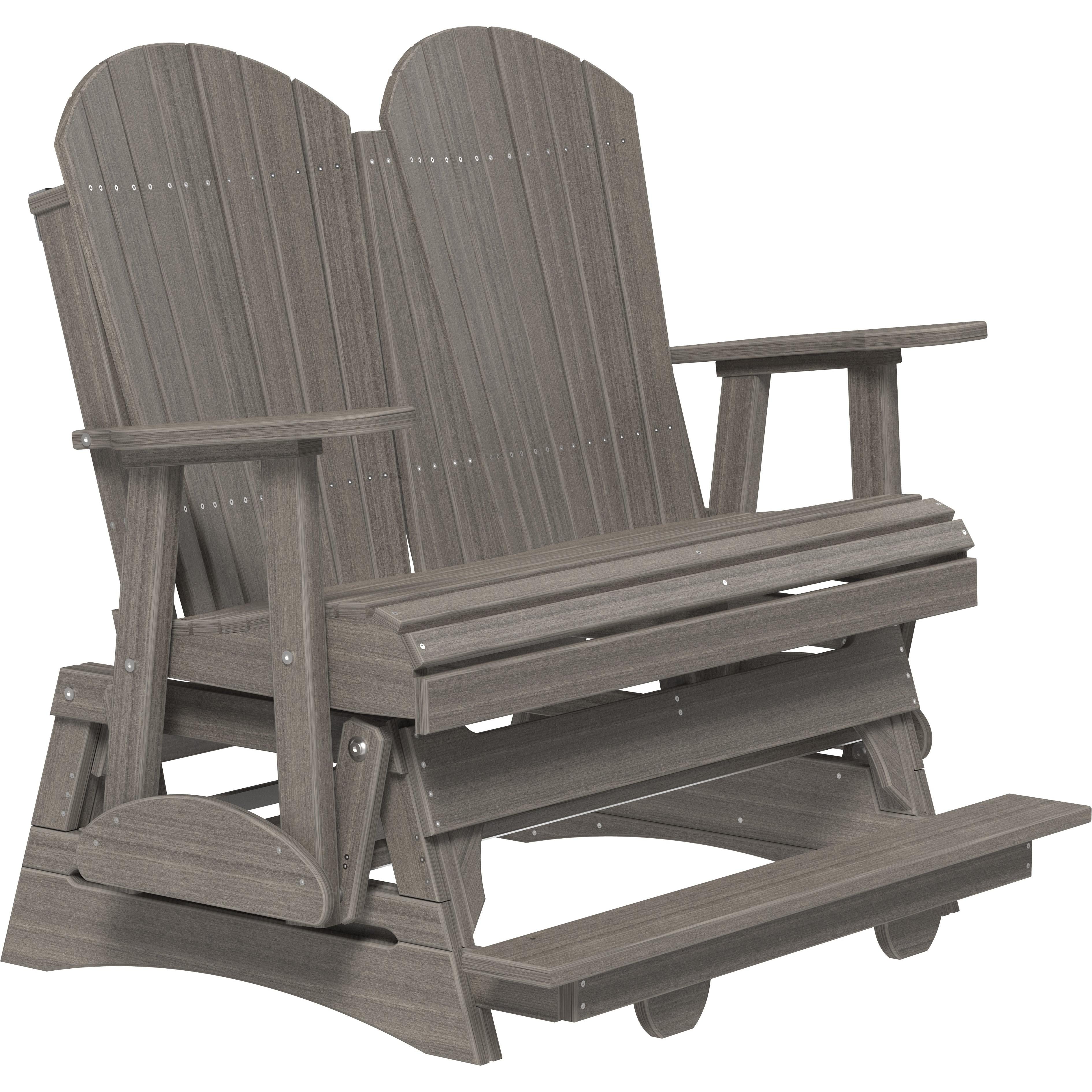 LC4APBAGCG-LuxCraft-4' Adirondack Balcony Glider-Brazilian Walnut Black-Pangaea Patio