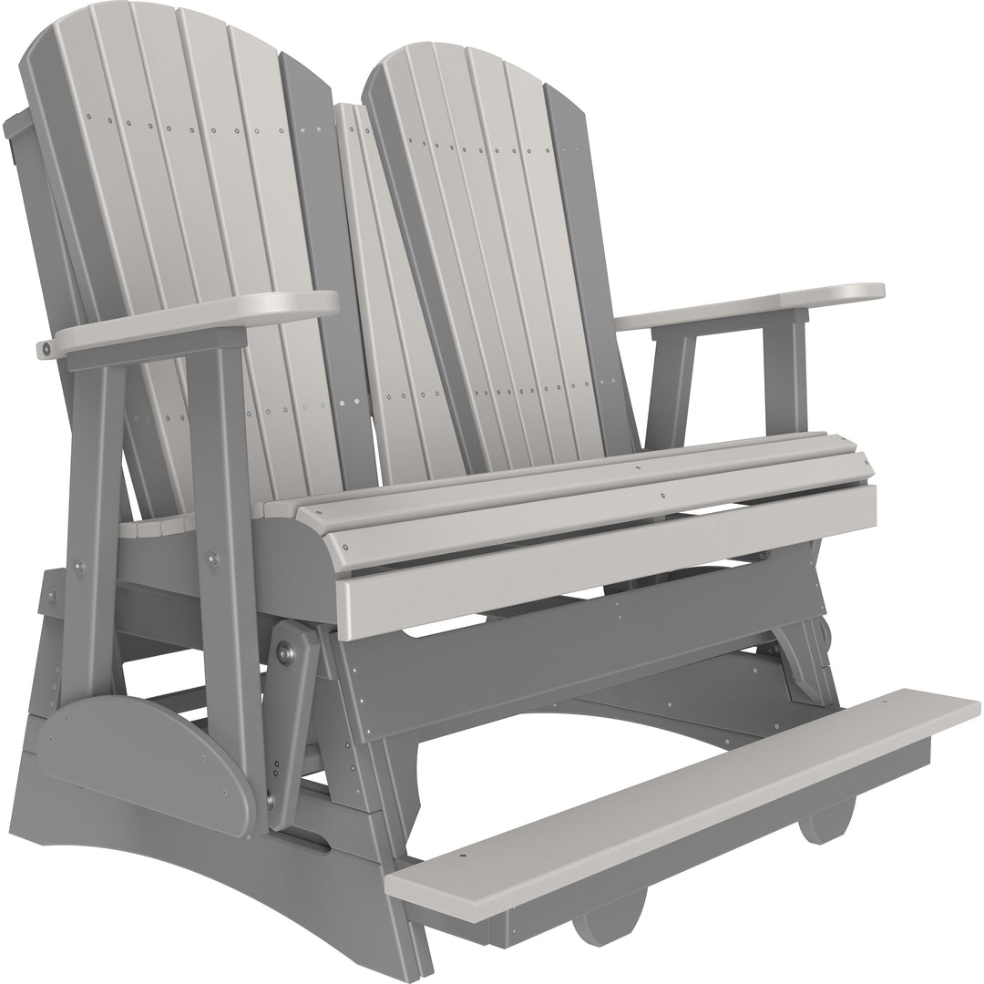 LC4APBAGDGS-LuxCraft-4' Adirondack Balcony Glider-Dove Gray Slate-Pangaea Patio