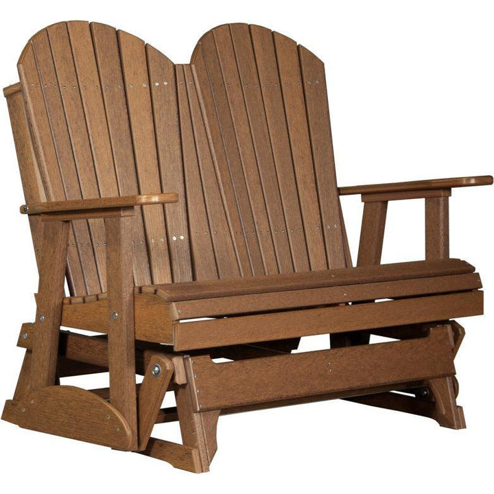 LC4APGAM-LuxCraft-4' Adirondack Glider-Antique Mahogany-Pangaea Patio