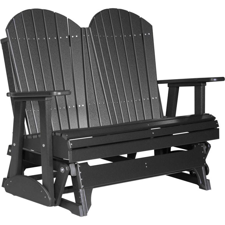 LC4APGBK-LuxCraft-4' Adirondack Glider-Black-Pangaea Patio