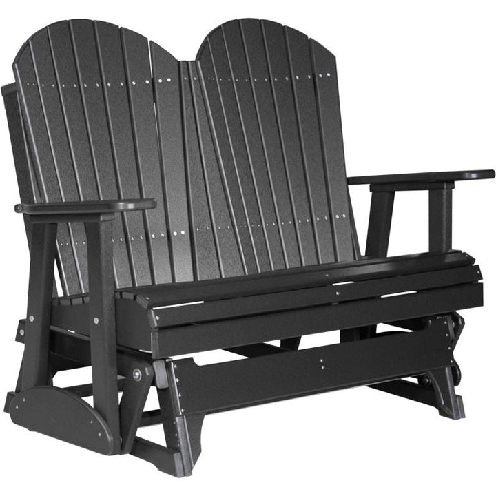 LC4APGBK-LuxCraft-4' Adirondack Glider-Black-Pangaea Patio