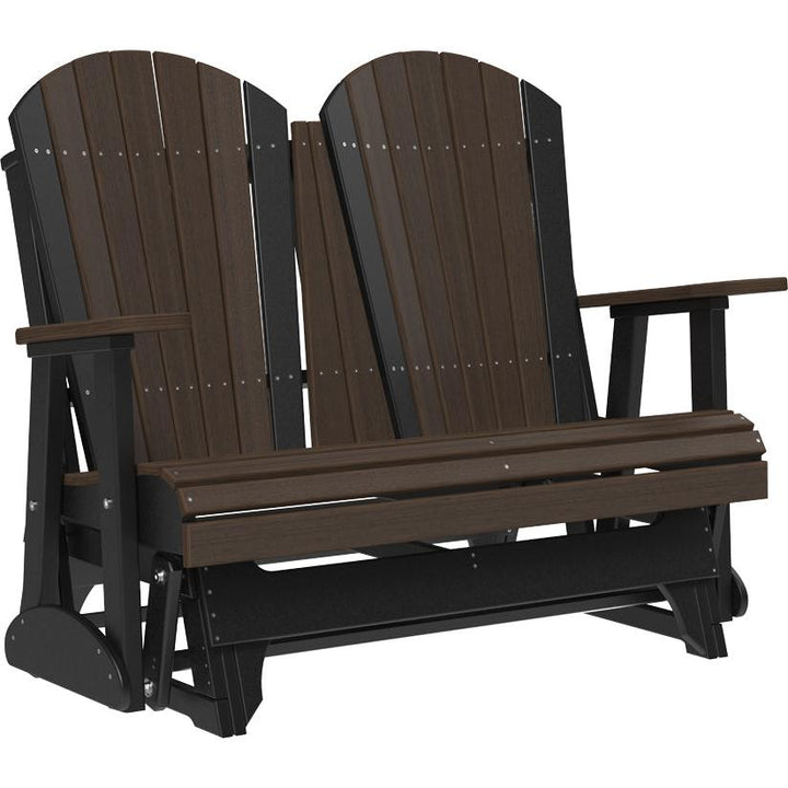 LC4APGBZWB-LuxCraft-4' Adirondack Glider-Coastal Gray Black-Pangaea Patio