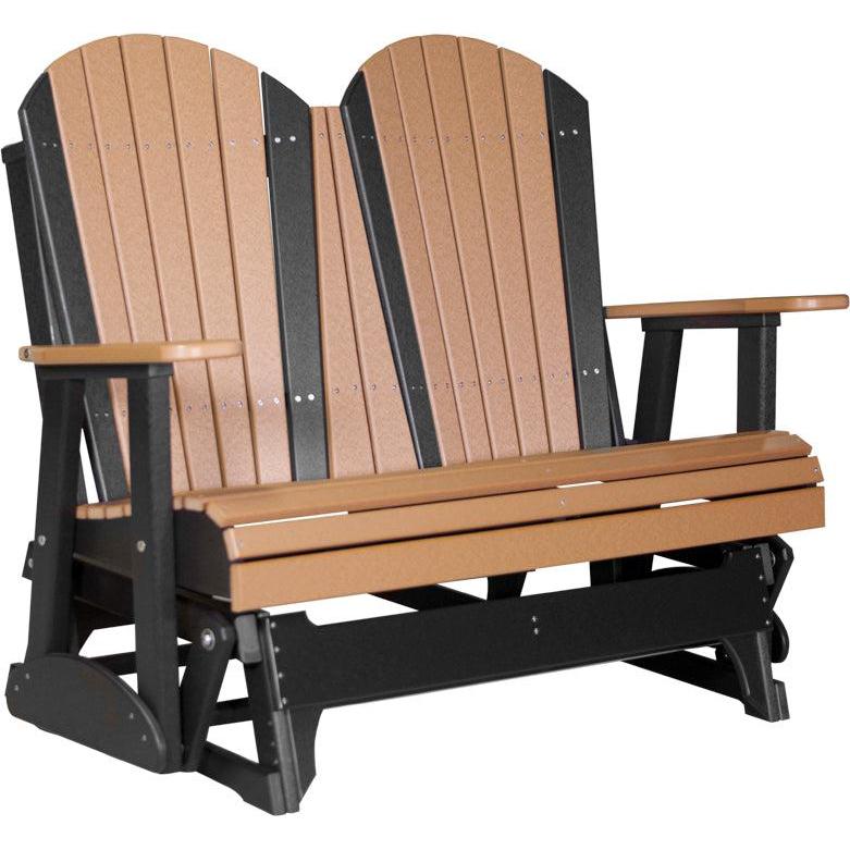 LC4APGCB-LuxCraft-4' Adirondack Glider-Cedar Black-Pangaea Patio