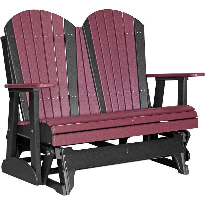 LC4APGCHB-LuxCraft-4' Adirondack Glider-Cherrywood Black-Pangaea Patio