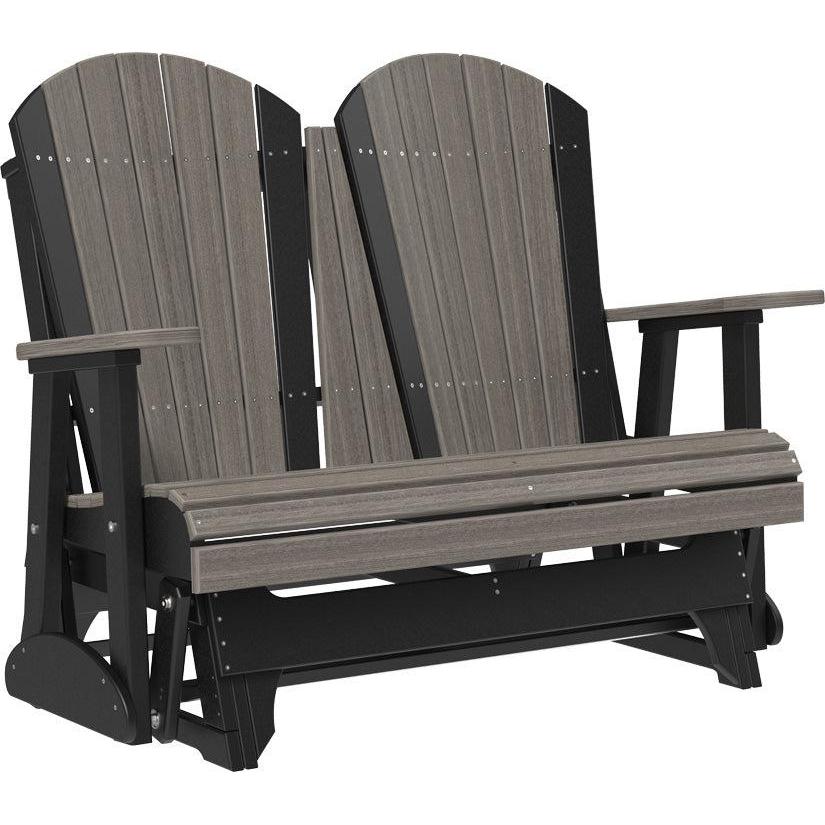 LC4APGCGB-LuxCraft-4' Adirondack Glider-Coastal Gray-Pangaea Patio