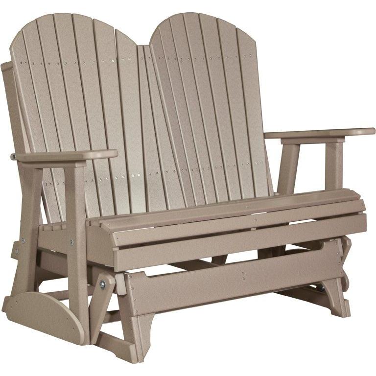 LC4APGWW-LuxCraft-4' Adirondack Glider-Weatherwood-Pangaea Patio
