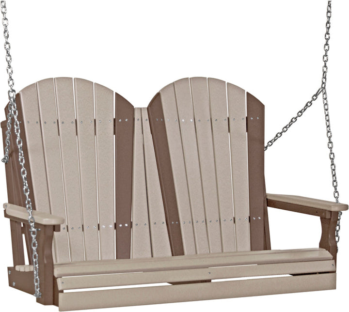 LC4APSWWCBR-LuxCraft-4' Adirondack Swing-Pangaea Patio