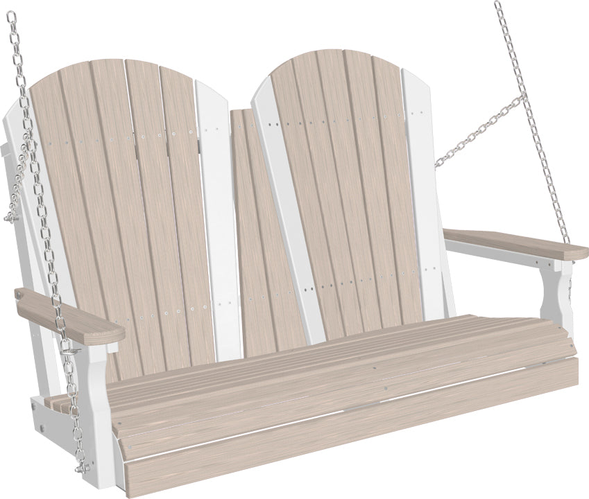 LC4APSBIW-LuxCraft-4' Adirondack Swing-Pangaea Patio